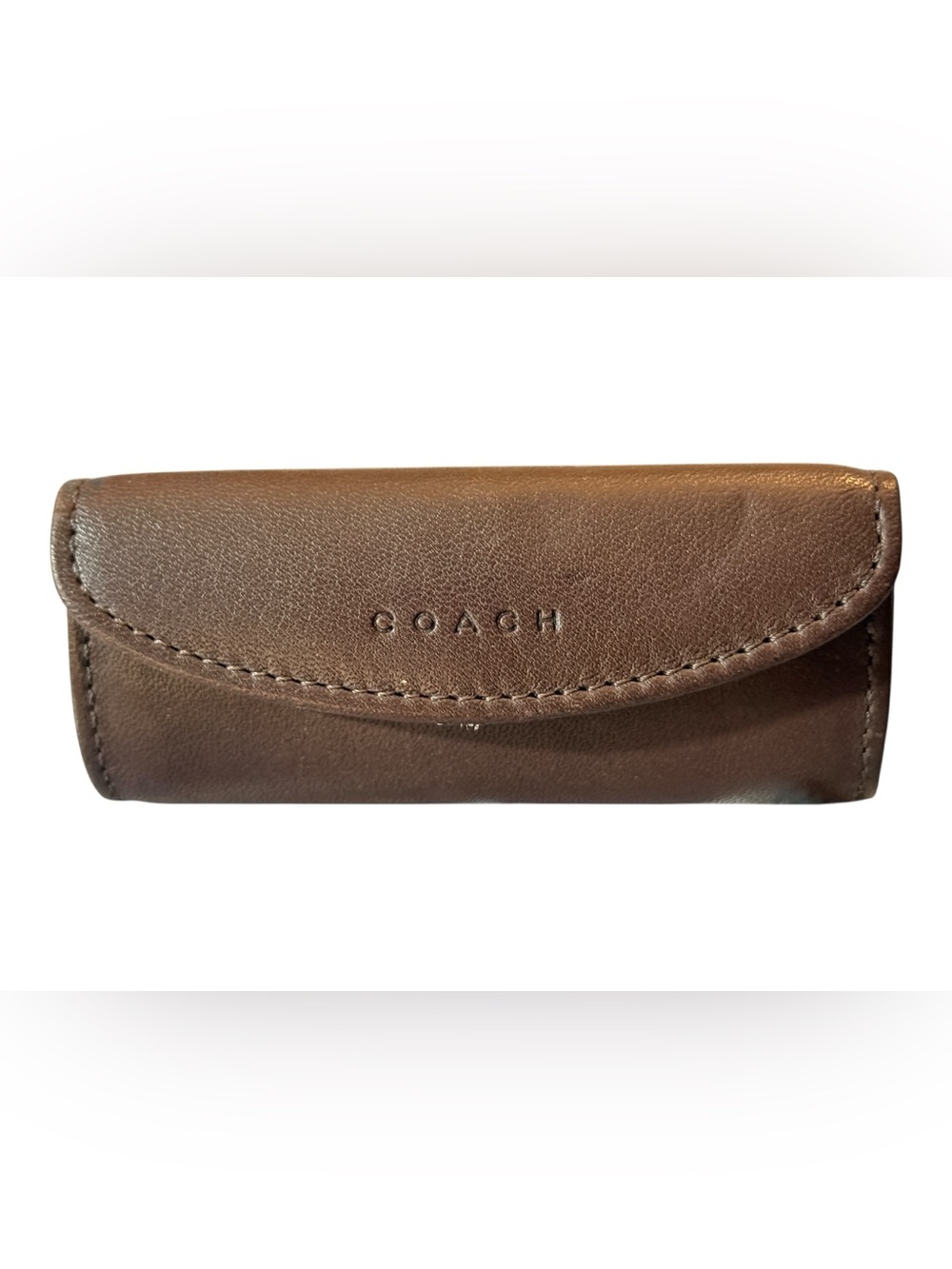 Vintage Coach Brown Leather Lipstick Case with Mirror - Picture 7 of 8